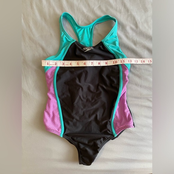 SPEEDO Green and Purple 1 piece Swimsuit.Size 12 - Picture 8 of 8